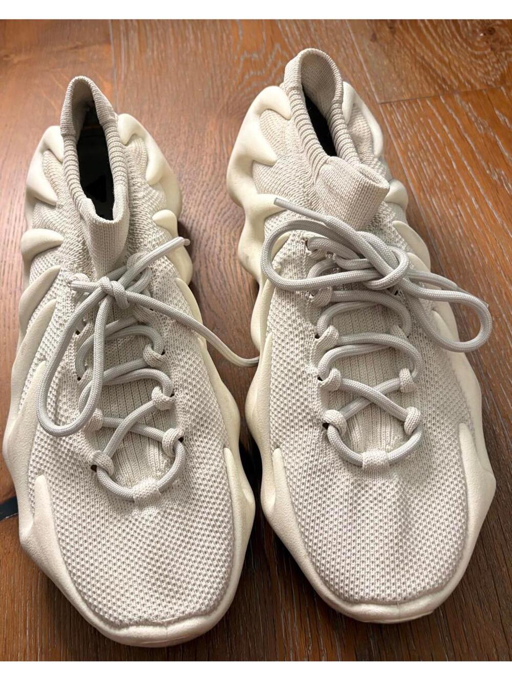 Adidas Yeezy 450 Cloud White Sneakers Size 11